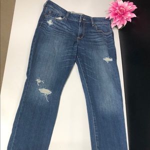 Abercrombie & Fitch distressed straight leg jeans